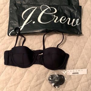 👙J. Crew Navy Underwire Bikini Top👙 NWT-brand new, never worn. Size 32 A (XS)